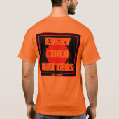 T-shirt Chaque enfant compte cercle rouge (Dos)