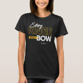 T-shirt Chaque genou Bow - Philippiens 2:10 Christian (Devant)