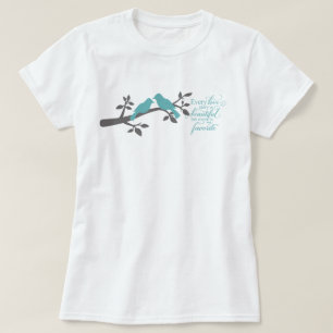 T-shirt Chaque histoire d'amour est belle typographie