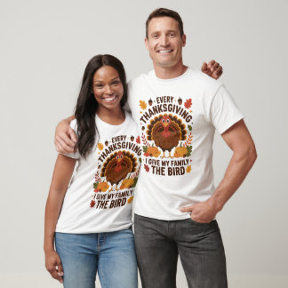 T-shirt Chaque jour de Thanksgiving, je fais un doigt à ma