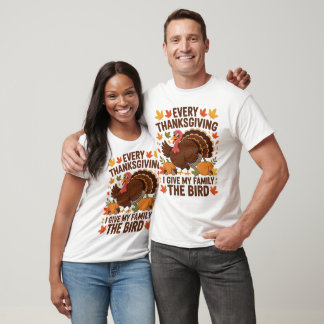 T-shirt Chaque jour de Thanksgiving, je fais un doigt d'ho