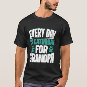 T-shirt Chaque Jour est Caturday pour Grandpa Cat Grandpa