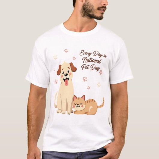 T-shirt Chaque jour est la Journée nationale des animaux d (Devant)