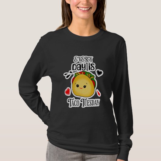 T-shirt Chaque Jour est Mardi Taco (Devant)