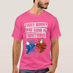 T-shirt Chaque Lapin Était Kung Fu Lutter Funny Kung Fu Sh