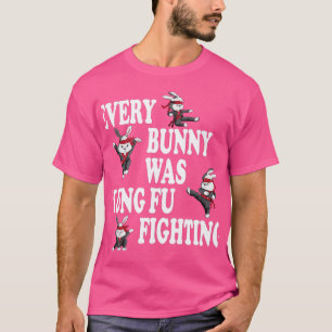T-shirt Chaque Lapin Était Kung Fu Lutter Taekwondo Karate