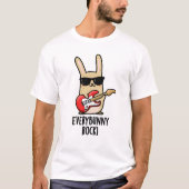 T-shirt Chaque Lapin Rock Drôle Animal Rabbit Pun (Devant)