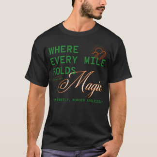T-shirt Chaque Mile Contient Magic Camper Life - Vert