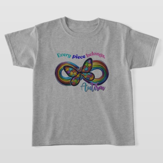 T-shirt Chaque pièce brille - Autisme papillon Tee (Poser)