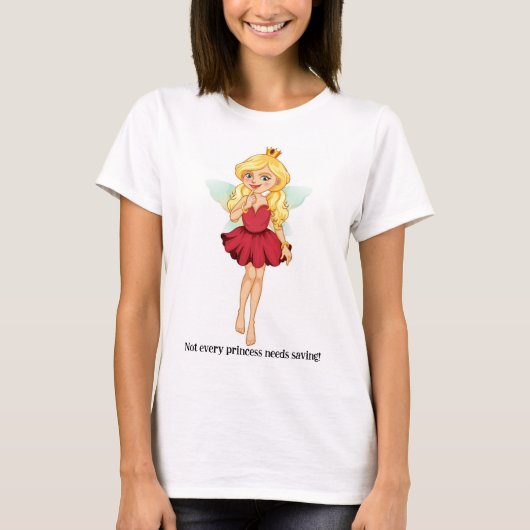 T-shirt Chaque Princesse N'A Pas Besoin D'Être Épargnée - (Devant)