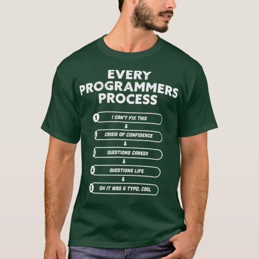 T-shirt Chaque Programmateur Traite Une Programmation Drôl (Devant)
