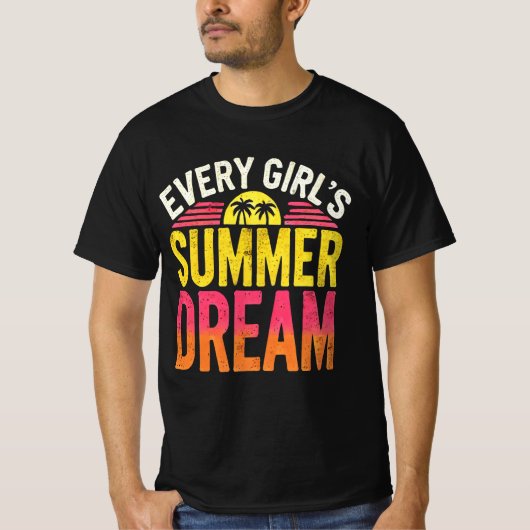 T-shirt Chaque rêve d'été pour filles (Devant)