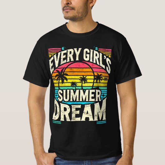 T-shirt Chaque rêve d'été pour filles (Devant)