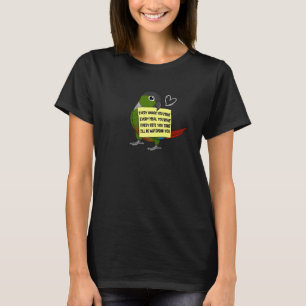 T-shirt Chaque Snack Repas ou Bite I Green Cheek Conure Pa