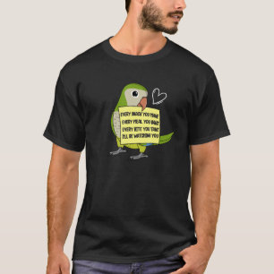 T-shirt Chaque Snack Repas ou Bite I Green Monk Parakeet P