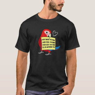 T-shirt Chaque Snack Repas ou Bite I Vert ailes Macaw Par