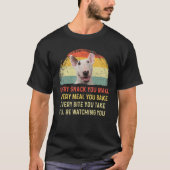 T-shirt Chaque Snack, tu fais Bull Terrier Chien Maman Chi (Devant)