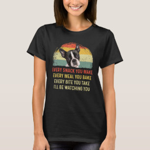 T-shirt Chaque Snack Vous Faites Boston Terrier Chien Mama