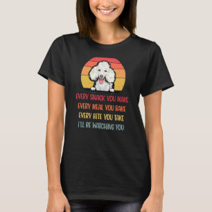 T-shirt Chaque Snack Vous Faites Poodle Chien Chien Maman