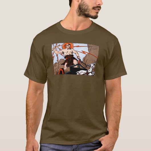 T-shirt Char Artwok de boulon de foudre de Thor (Devant)