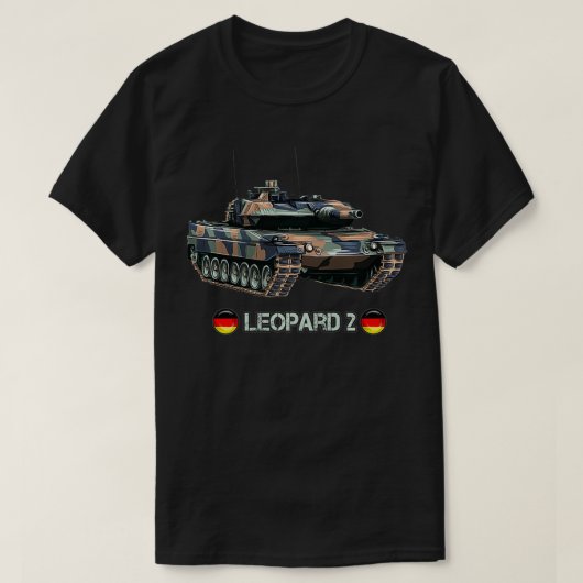T-shirt Char de combat principal allemand moderne Leopard (Design devant)