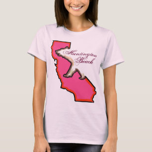 T-shirt Char Huntington Beach California rose dames