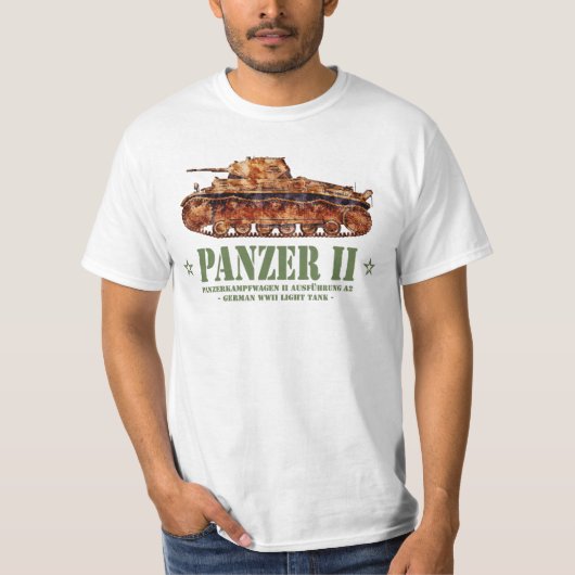 T-shirt Char léger allemand Panzer II A2 de la Seconde Gue (Devant)