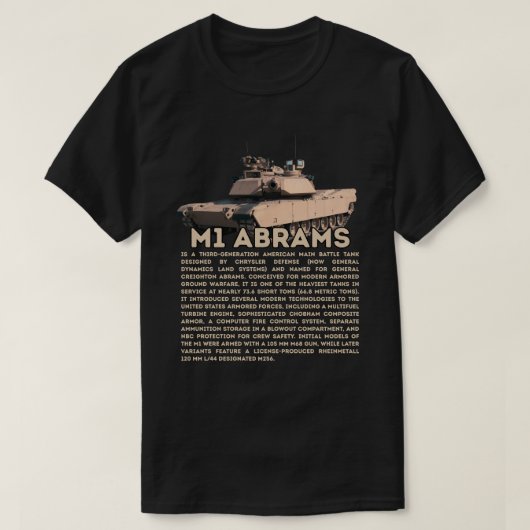 T-shirt Char M1 Abrams (Design devant)