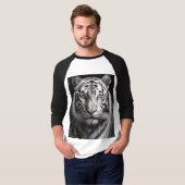 T-shirt Charbon blanc Tigre (Devant entier)