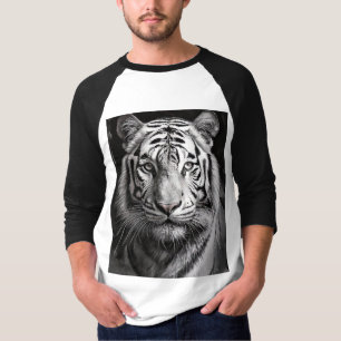 T-shirt Charbon blanc Tigre