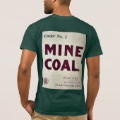 T-shirt Charbon de mine (Dos)