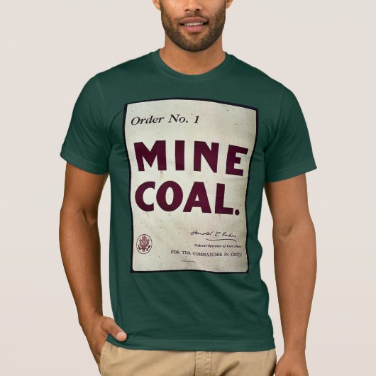 T-shirt Charbon de mine (Devant)