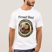 T-shirt Charcoal Photo Modern Graduation Proud Dad (Devant)