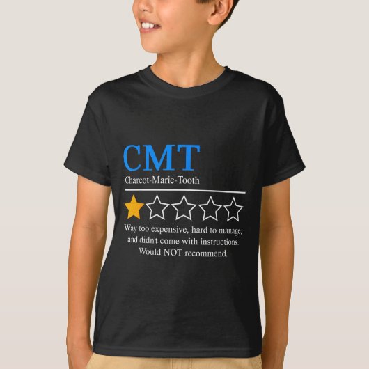 T-shirt Charcot Marie Tooth Disease Awareness Cmt Not Reco (Devant)