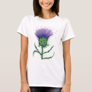 T-shirt Chardon avec une torsion de tartan