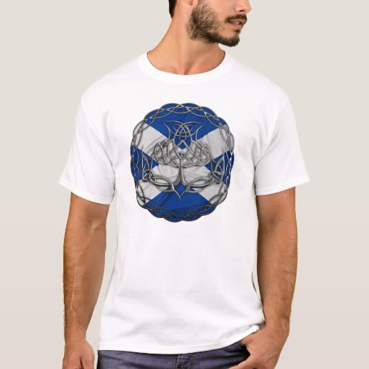 T-shirt Chardon celtique de noeud de chrome (Devant)