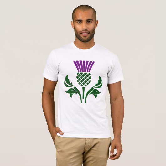 T-shirt Chardon d'emblème écossais (Devant entier)