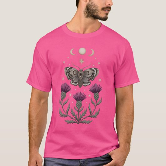 T-shirt Chardon Et Papillon De Nuit (Devant)