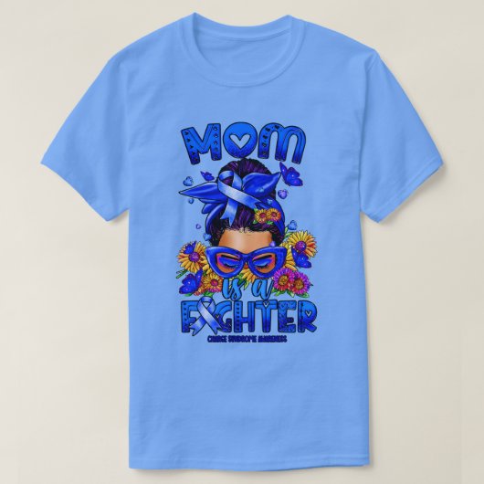 T-shirt Charge Syndrome Sensibilisation Maman chasseur dés (Design devant)