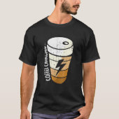 T-shirt Chargement Batterie Lightning Coffee Coupe (Devant)