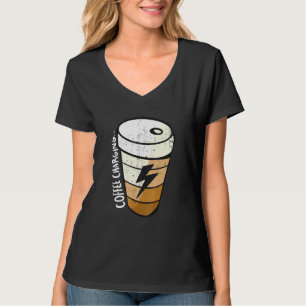 T-shirt Chargement Batterie Lightning Coffee Coupe