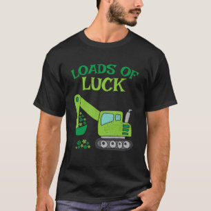 T-shirt Chargement De La Chance Bulldozer Shamrock Jour de