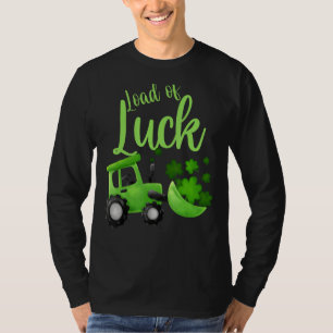 T-shirt Chargement De La Chance Bulldozer Shamrock Jour de