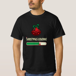 T-shirt chargement de la saison de Noël Veuillez patienter