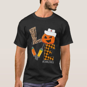 T-shirt Charger Infirmière Halloween Citrouille Leopard Lo