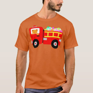 T-shirt Charges D'Amour FireTruck Valentine Day Firefighte