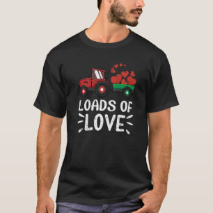 T-shirt Charges D'Amour Tracteur Cute Valentines Jour Cami