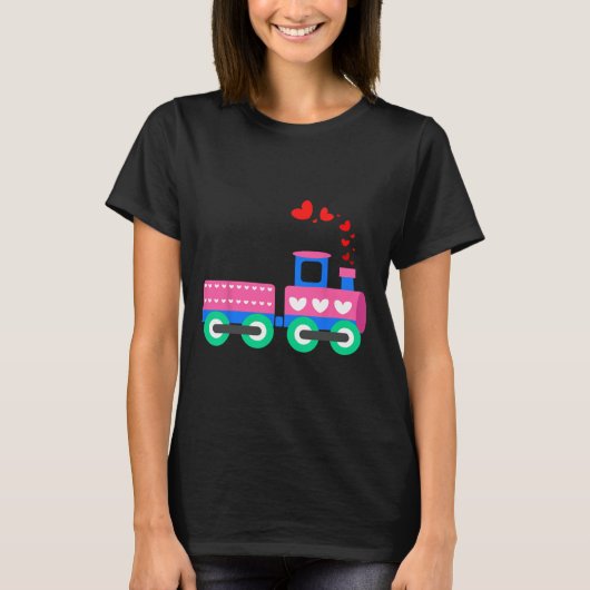 T-shirt Charges D'Amour Train Saint-Valentin - Train Opéra (Devant)
