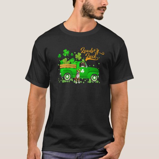 T-shirt Charges De Chuck Leprechaun Boxer Chien & Camion S (Devant)