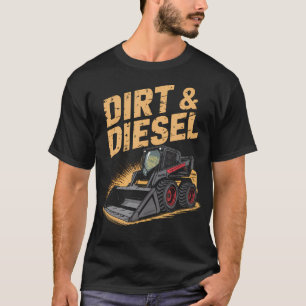 T-shirt Chargeur S Sr Ambiance de Cour de Ferme et Bobcat
